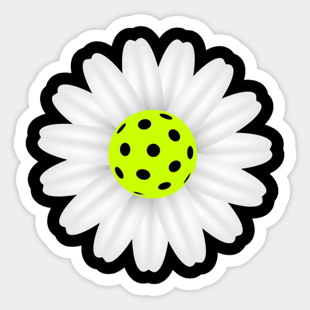 Womens Pickleball Flower Gift Pickleball Coach Sticker by Haperus Apparel